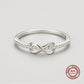Infinity Band Ring with Small Diamonds in 925 Sterling Silver Affordable Fine Jewelry